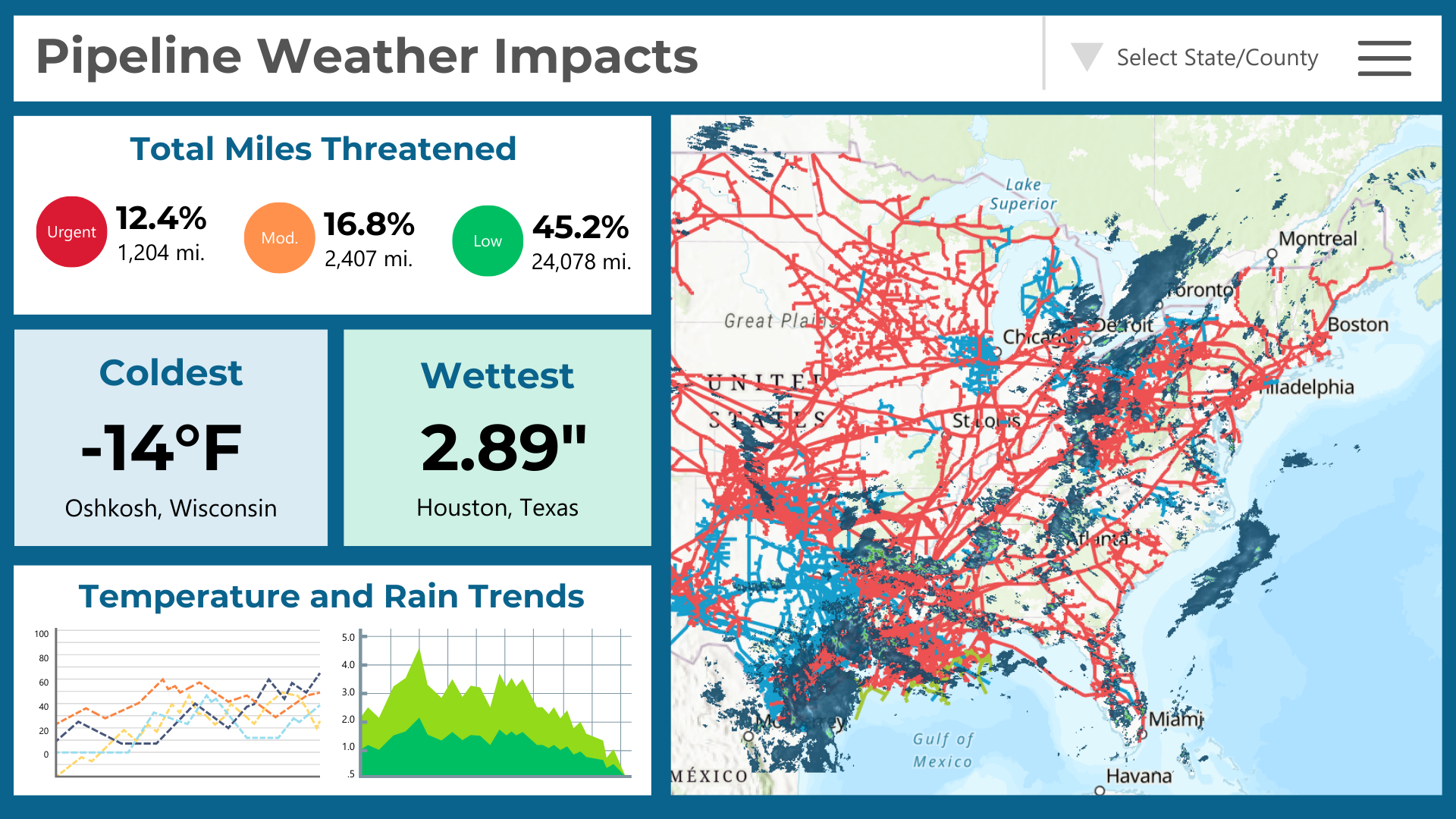 Image of a pipeline weather impacts screenshot
