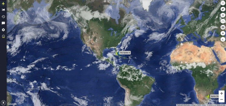 Screenshot of SpiderTracks Global Satellite Data