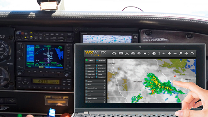 Weather data via cockpit