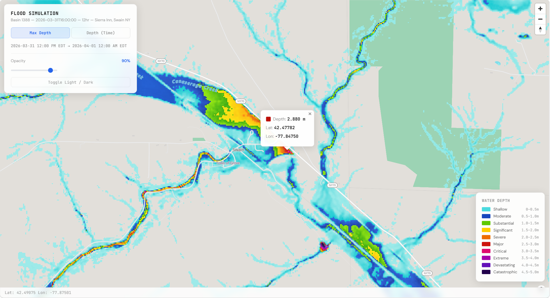 Flood Finder Sierra Inn, Swain NY 2